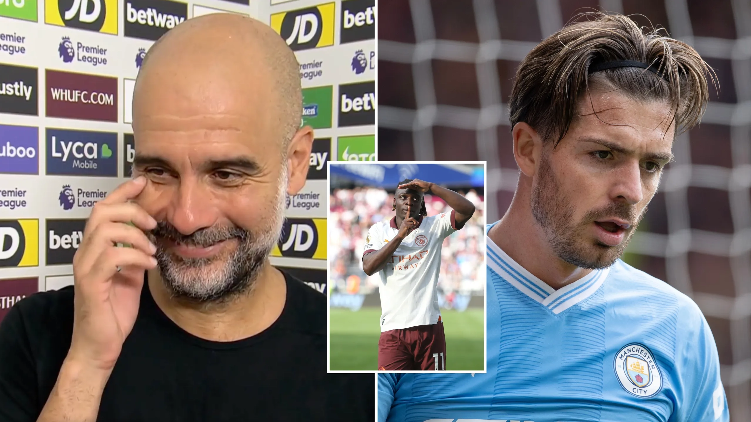 Fans are all saying the same thing about Jack Grealish after Pep Guardiola fanboyed over Jeremy Doku