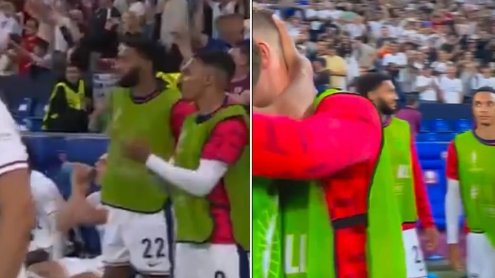 Trent Alexander-Arnold and Joe Gomez’s reaction after England’s nervy win over Slovakia has got fans talking