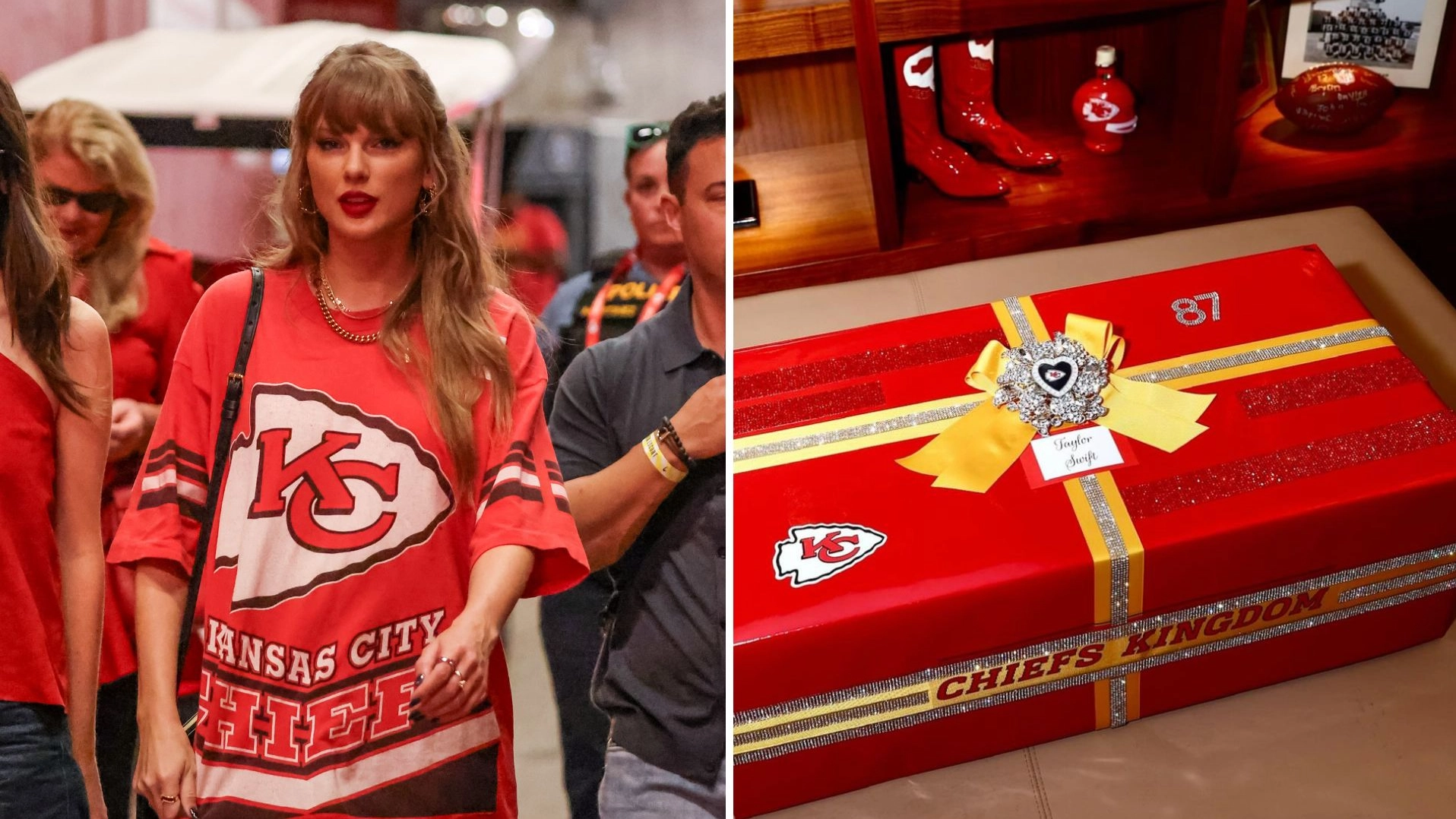 Travis Kelce's bosses send Taylor Swift special gift after NFL star's best game of the season