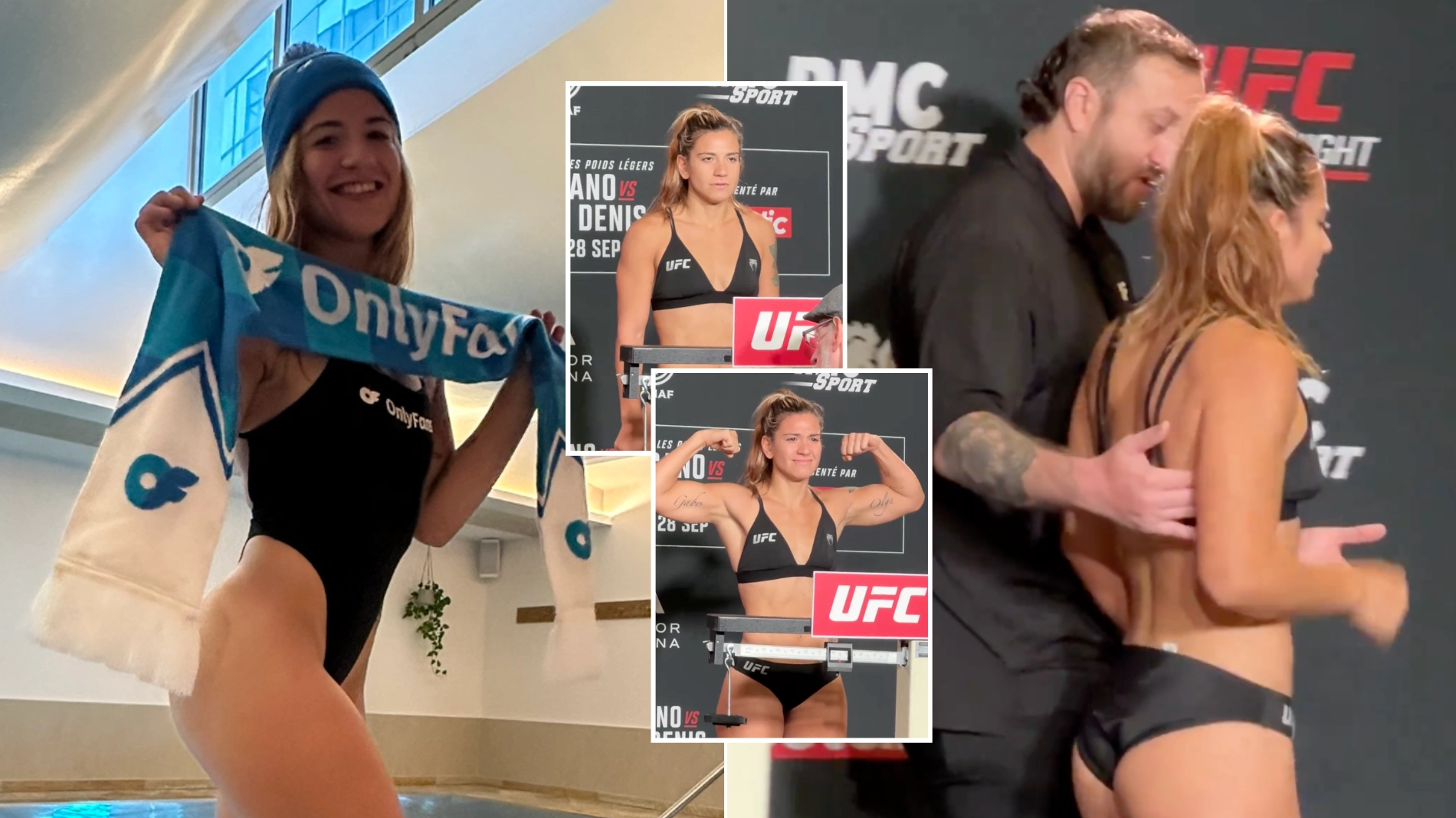 Disturbing footage of OnlyFans model visibly shaking before bursting into tears at UFC weigh-in emerges