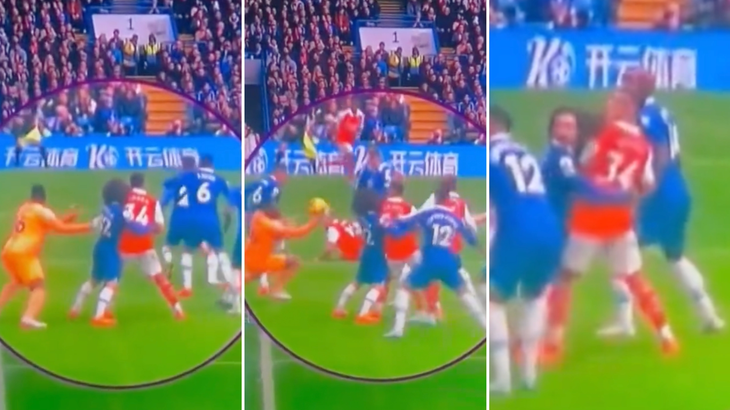 Marc Cucurella's bizarre 'hug' defending tactic for Arsenal's goal has got fans talking
