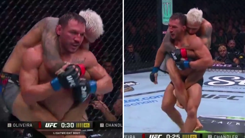 Fans genuinely can't believe what Michael Chandler did in the final moments of Charles Oliveira fight at UFC 309