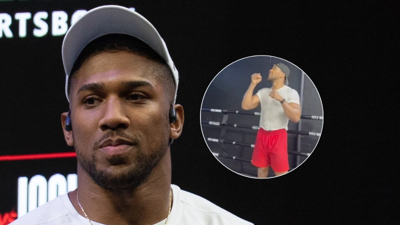 Anthony Joshua Detail Spotted in Training Clip for Jake Paul Fight