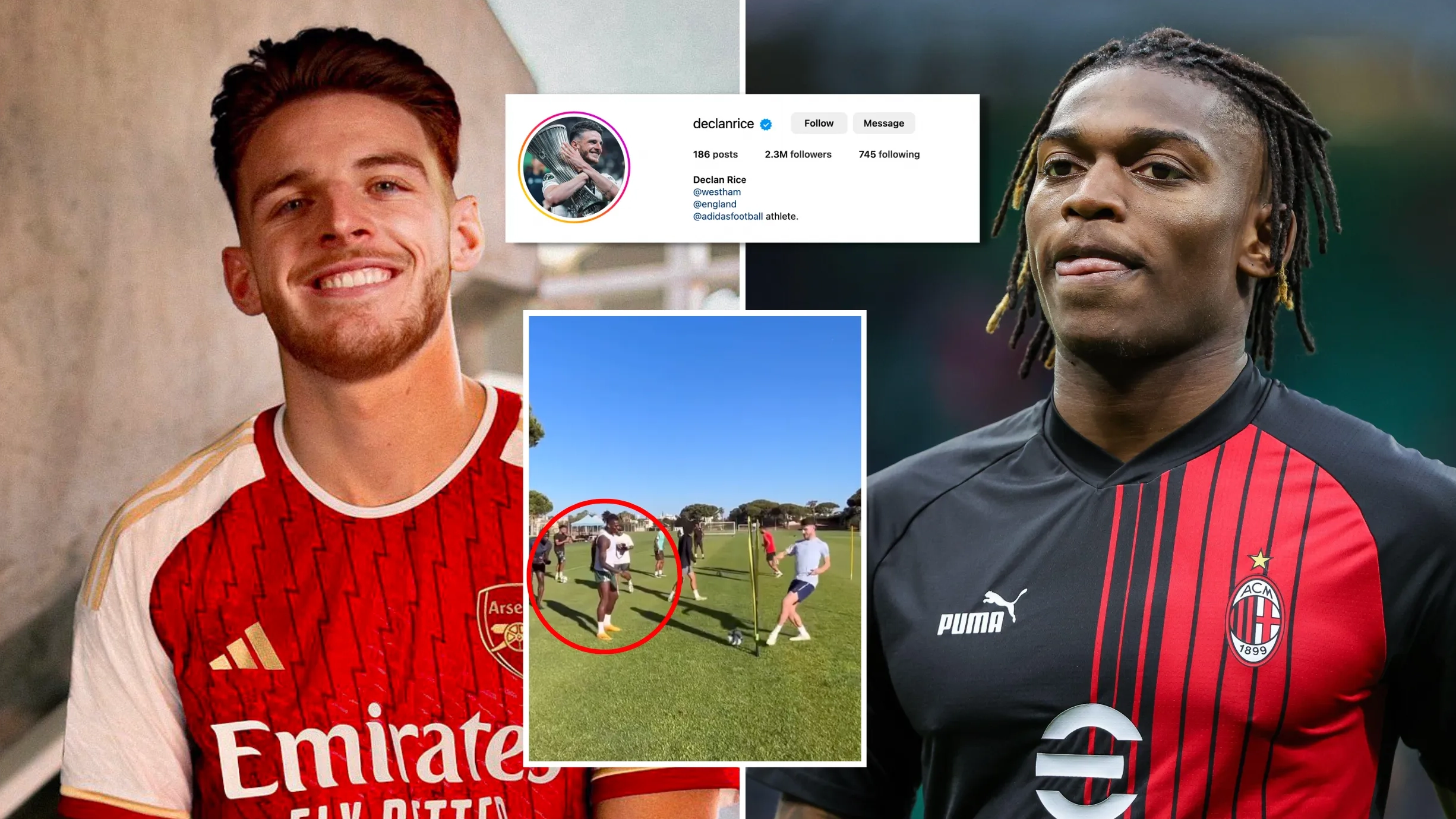 Arsenal fans are very excited about Declan Rice already ‘recruiting’ Rafael Leao