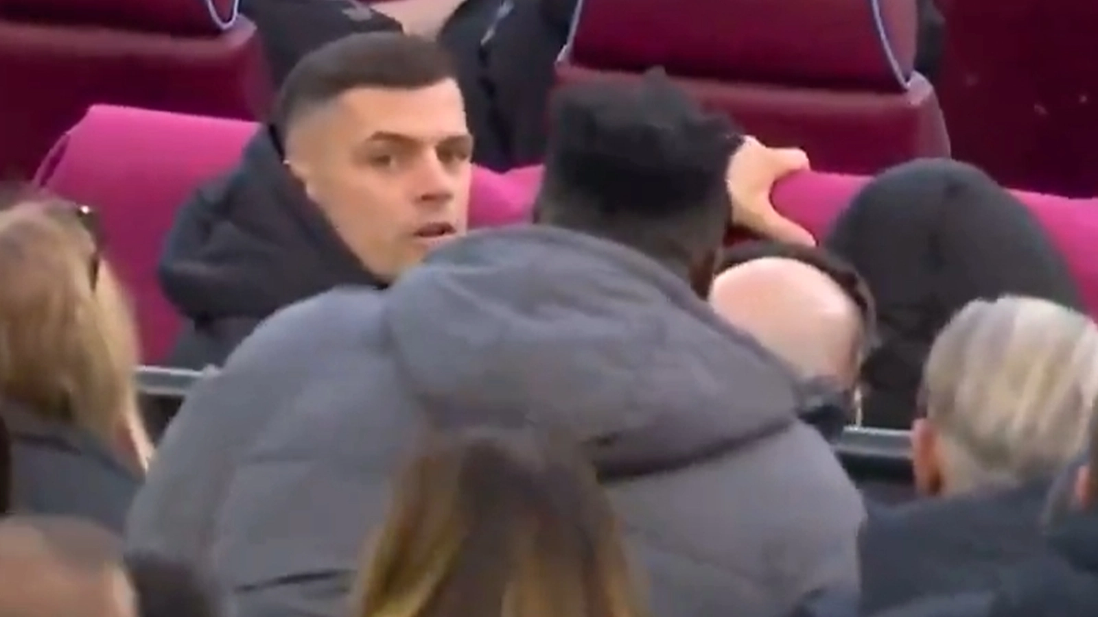 Granit Xhaka Involved In Confrontation With West Ham Fan as Game Halted