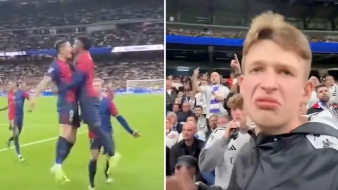 Fans can't believe what Youtuber Thogden did when Barcelona scored their second goal against Real Madrid
