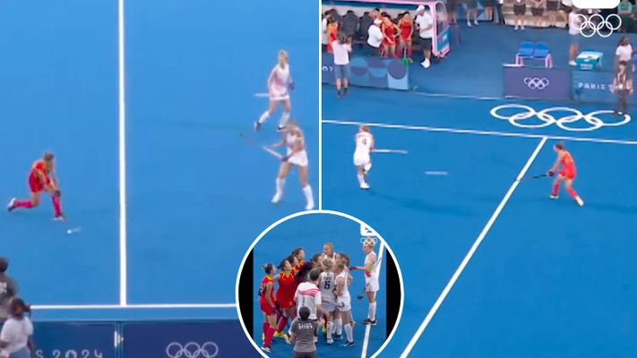 Chinese hockey player sparks fury after smashing the ball at opponent at the end of Olympic match
