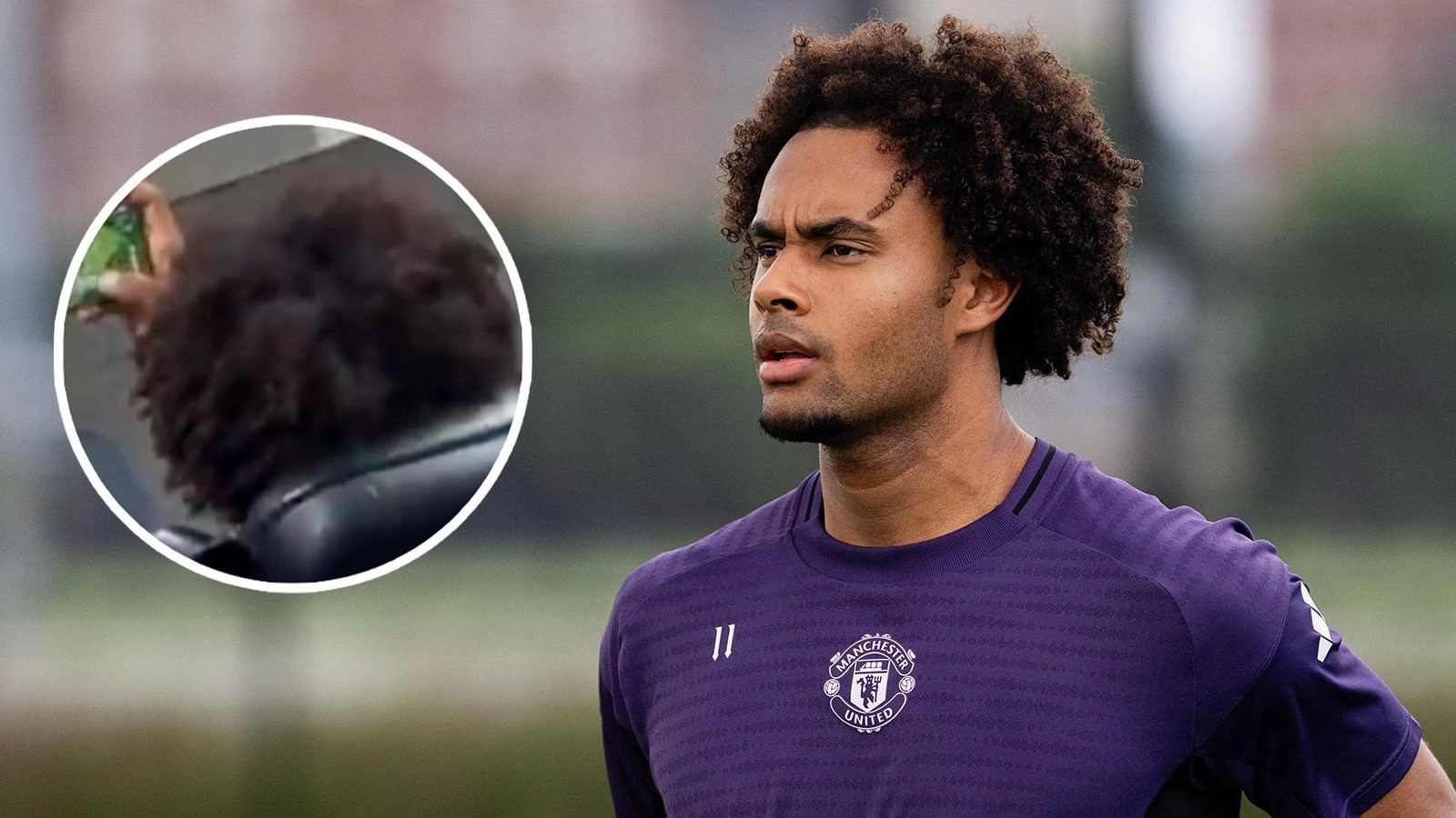Man Utd fans react after seeing what Joshua Zirkzee was doing on his phone at Everton game