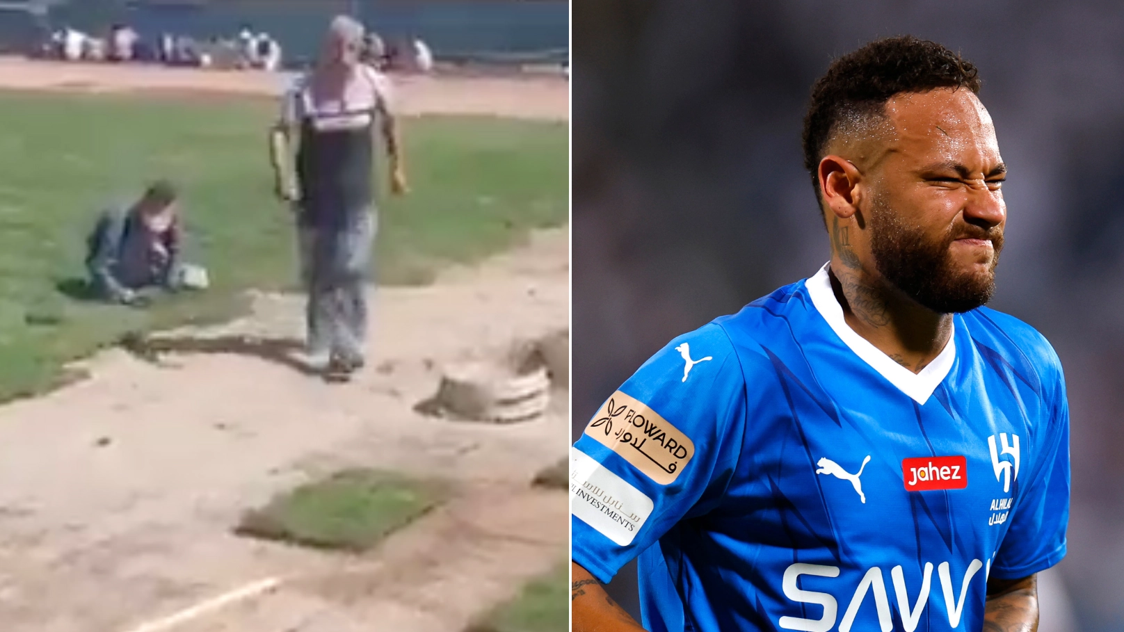 Neymar has been left stunned by 'makeshift' pitch Al Hilal set to play on
