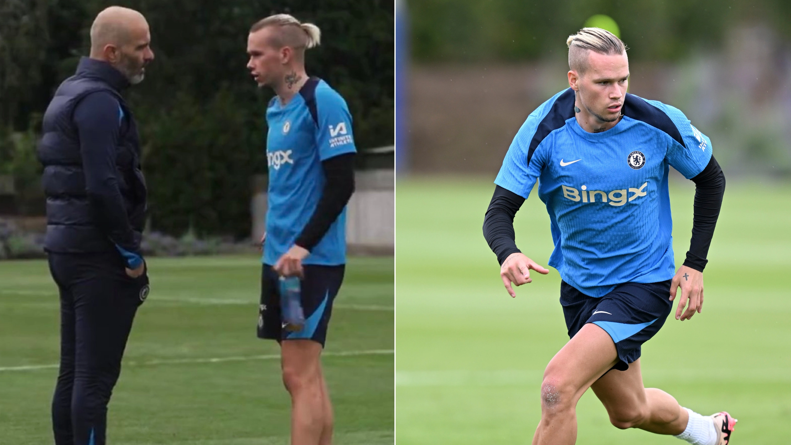 Fans spot something wrong with Mykhailo Mudryk's tattoo in latest Chelsea training pictures