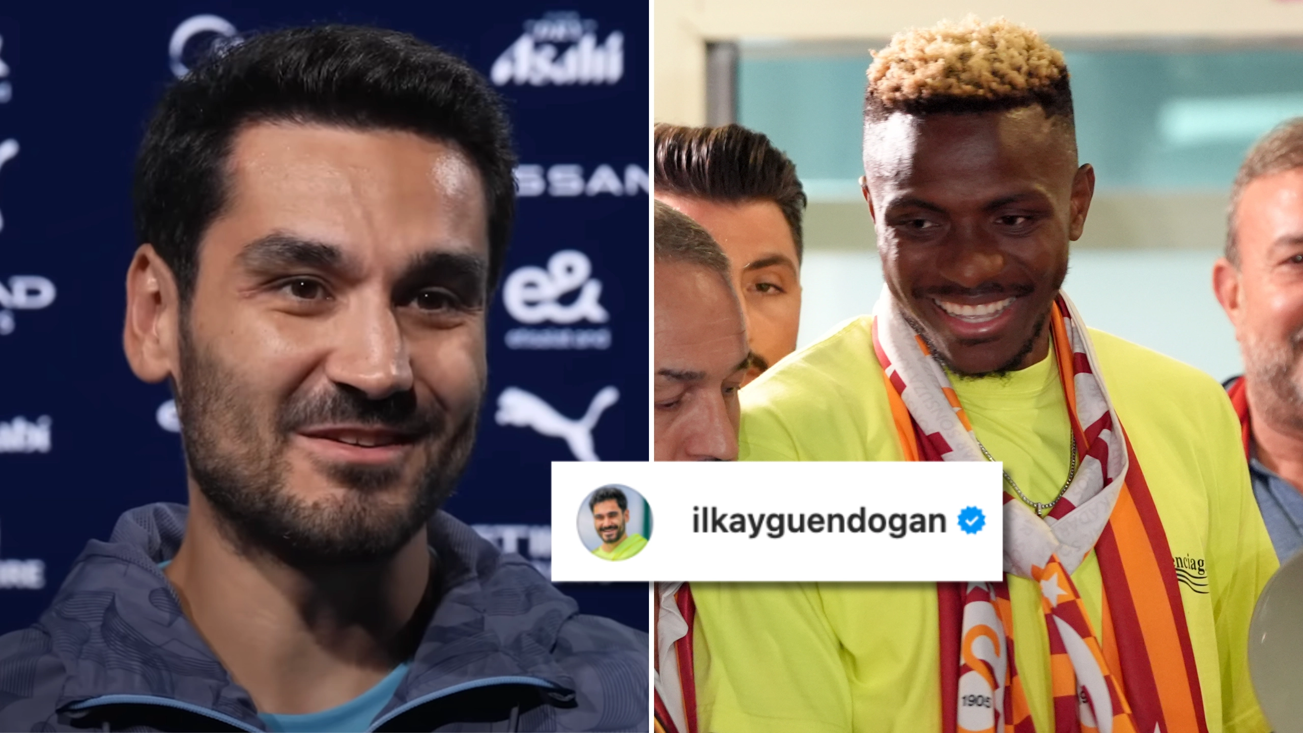Ilkay Gundogan makes his feelings clear on Victor Osimhen's shock move to Galatasaray with social media post