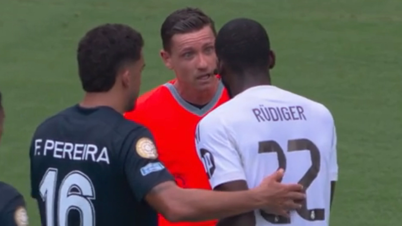 Referee uses anti-racism protocol sign during Club World Cup as FIFA launch investigation into Antonio Rudiger incident