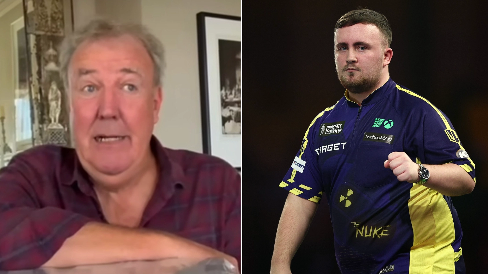 Jeremy Clarkson promised to send Luke Littler gift to 'last him until he's 18' if he won World Darts Championship last year 