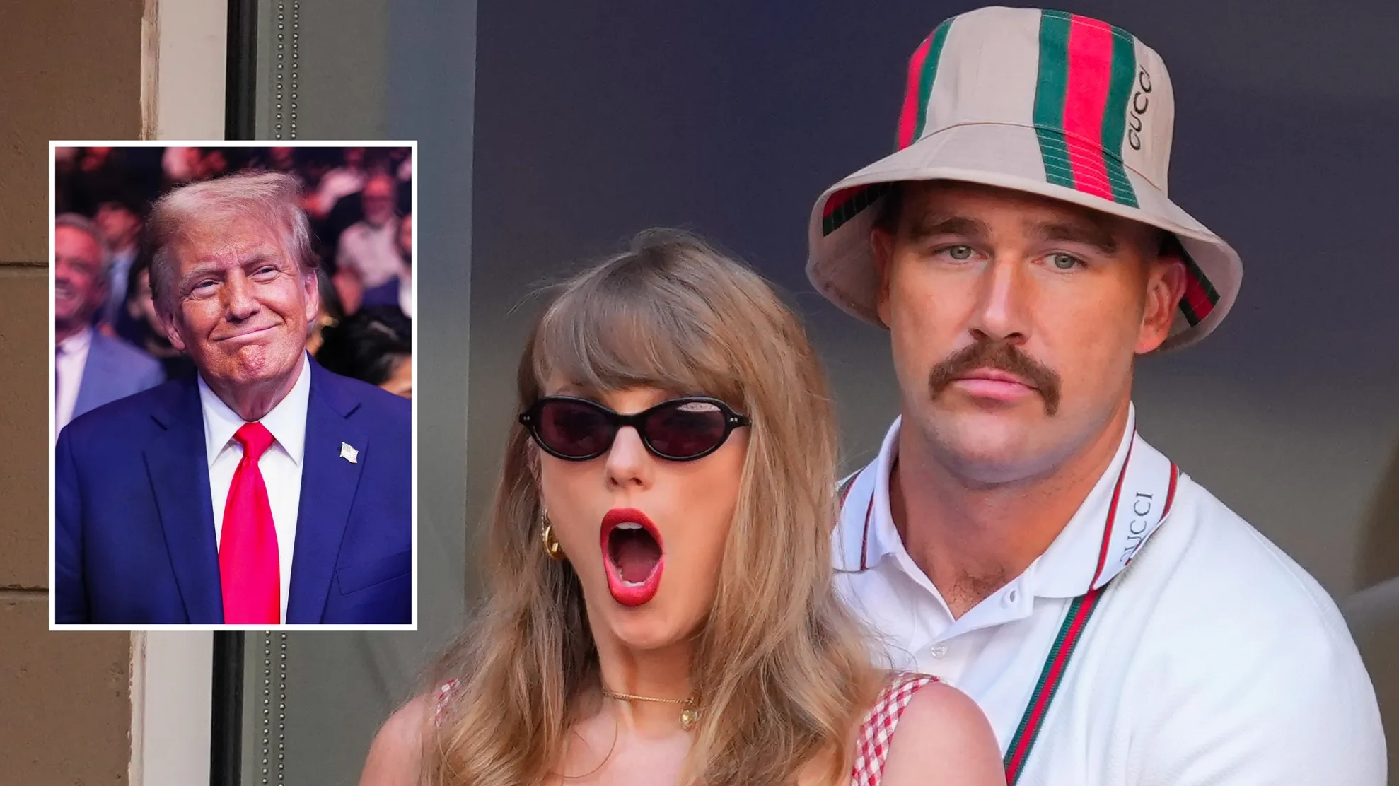 Taylor Swift reacts to Travis Kelce's controversial Donald Trump comment ahead of the Super Bowl