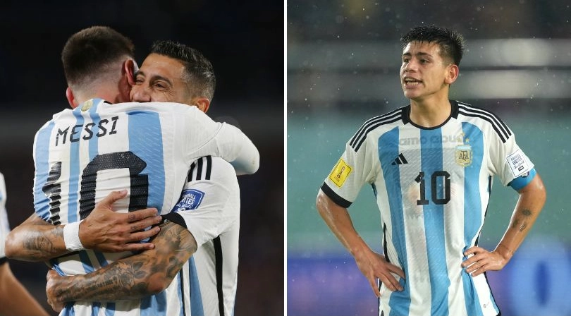 New Man City signing Claudio Echeverri has already wowed one senior Argentina player after training with Lionel Messi