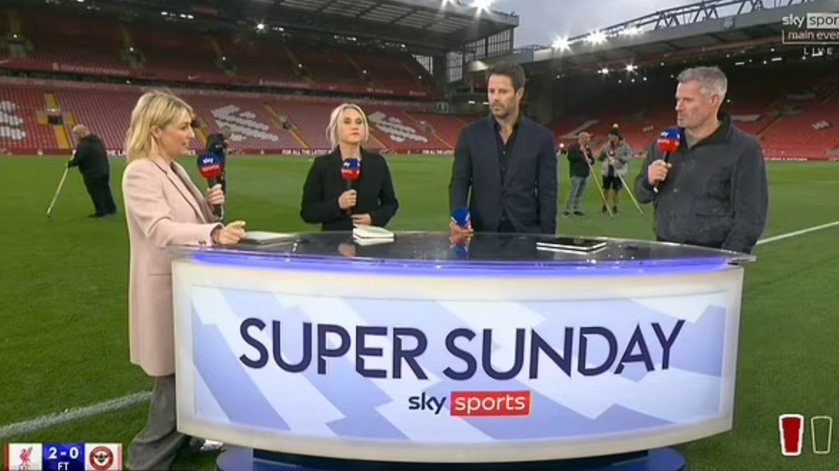 Former Sky Sports commentator hits out at broadcaster over their coverage of Liverpool vs Brentford