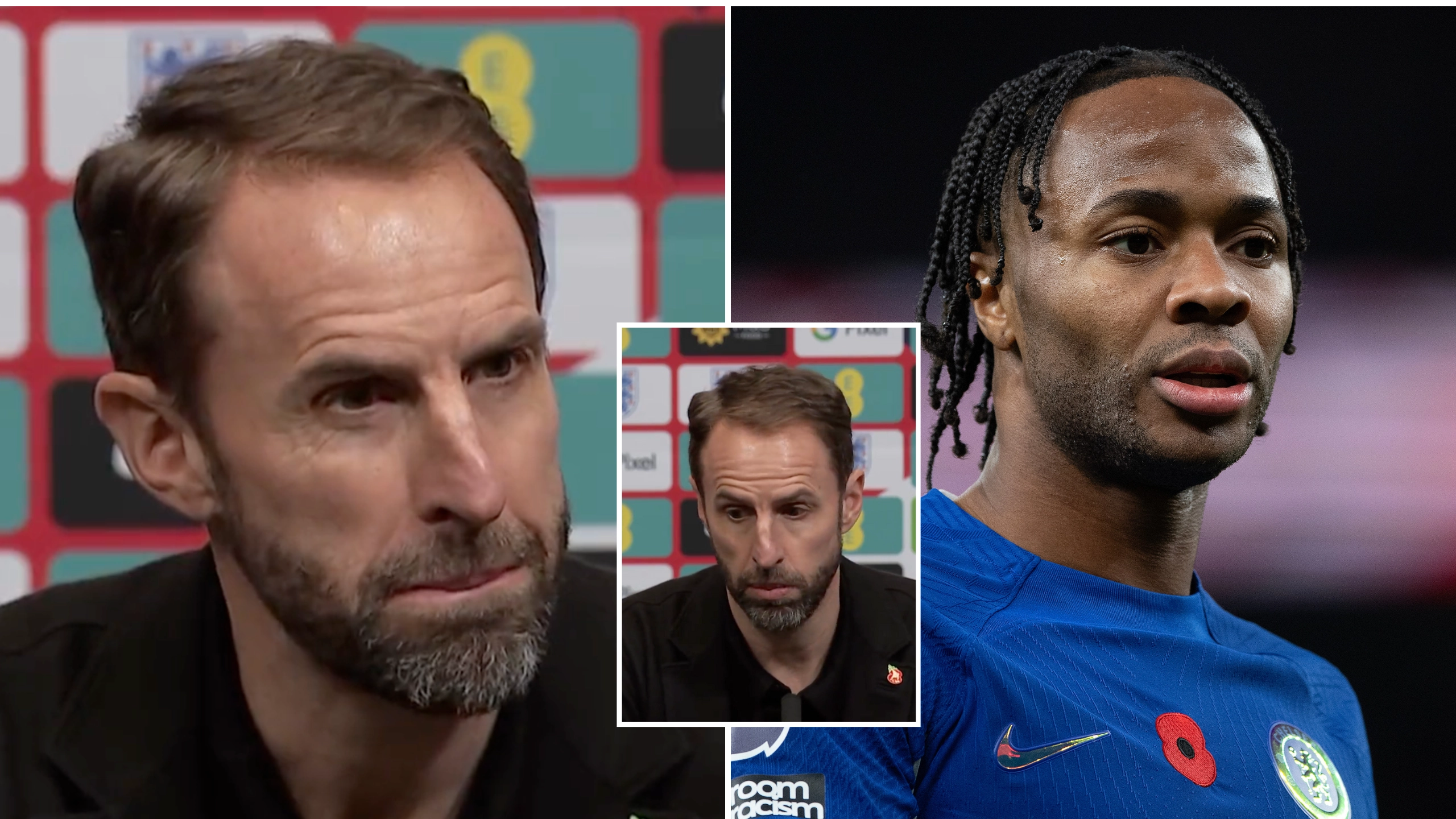 Gareth Southgate asked if Raheem Sterling has 'upset' him after Chelsea star's latest England snub