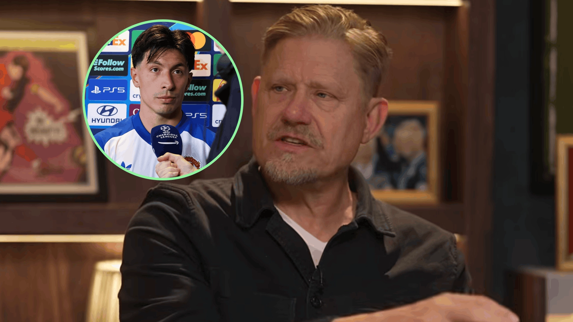 Peter Schmeichel reveals what happened just before Lisandro Martinez interview as 'little bit clumsy' claim made