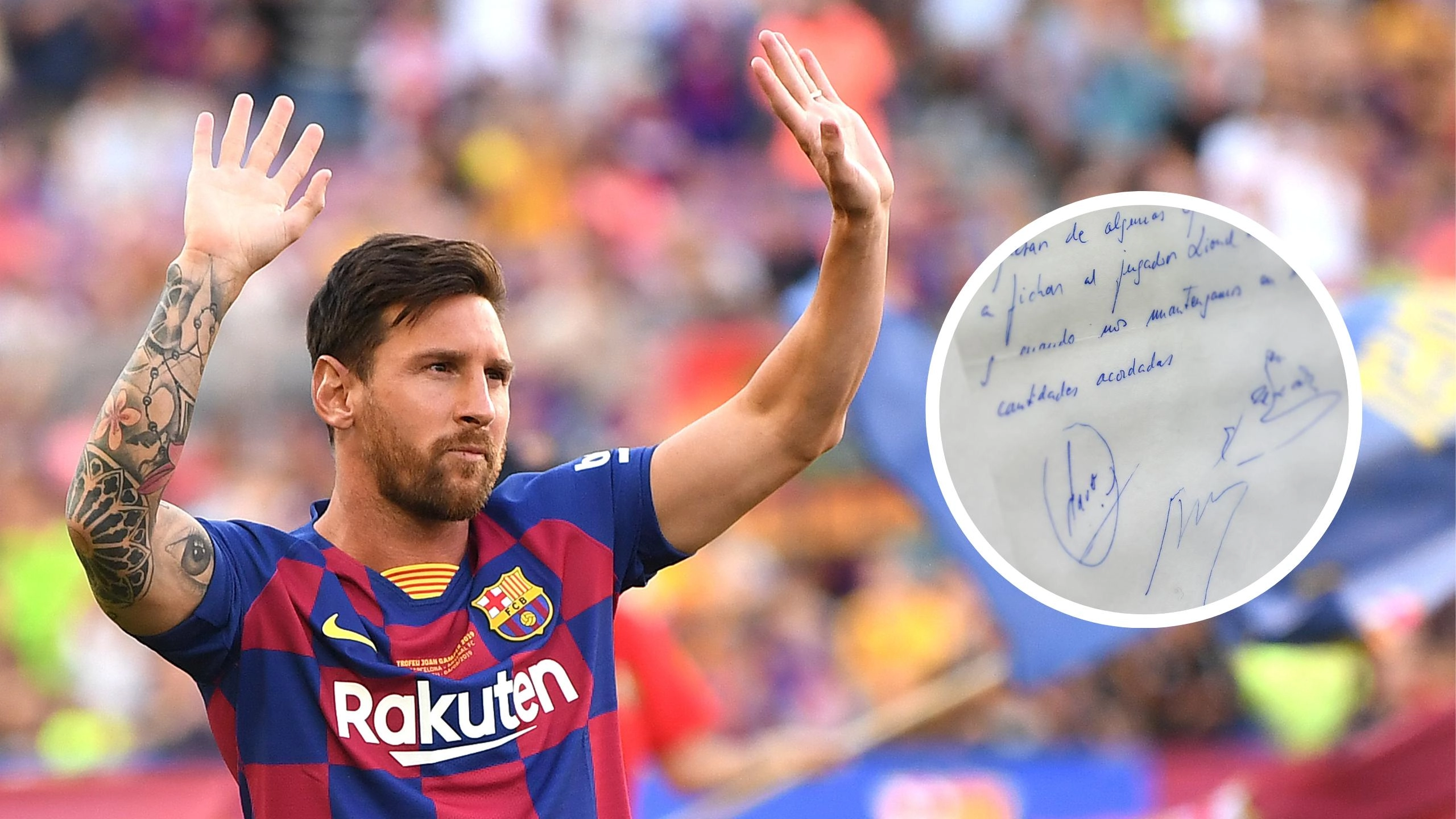 Lionel Messi's first Barcelona contract was written on napkin and included agreement which changed football history