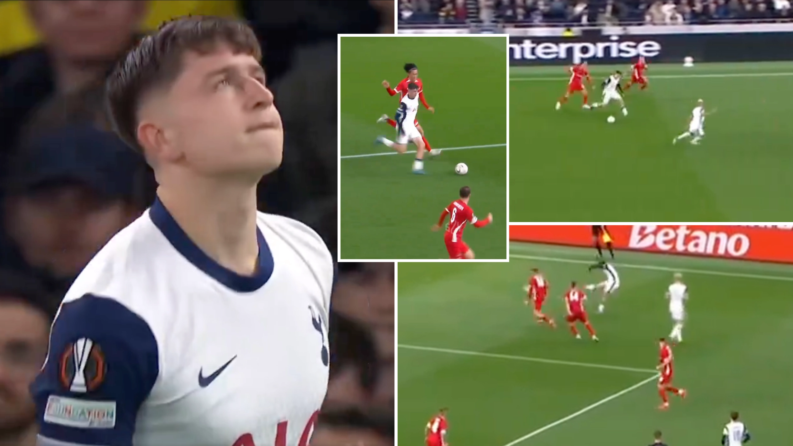 Compilation of Mikey Moore's insane highlights vs AZ Alkmaar goes viral as Spurs wonderkid compared to Neymar
