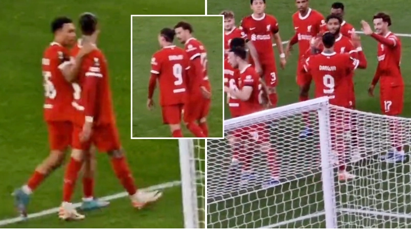 Footage shows how Liverpool players reacted to Darwin Nunez' open goal miss