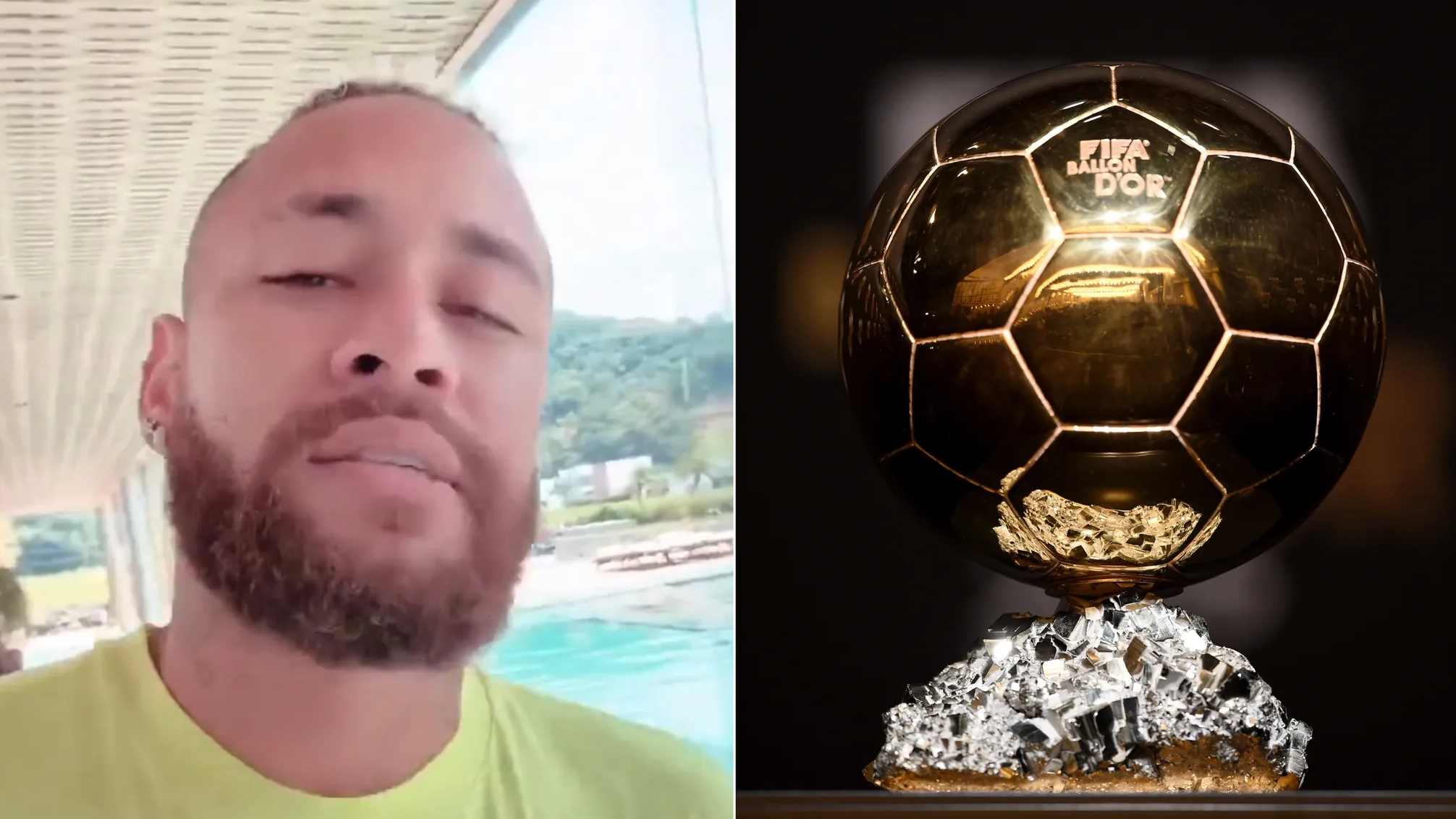 Neymar names his top four players for the 2024 Ballon d'Or award with a joint second-place finish