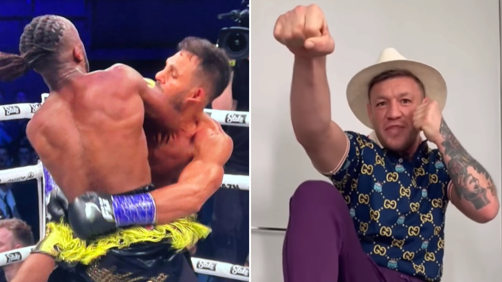 Conor McGregor reacts to KSI's 'elbow' against Joe Fournier, he's impressed