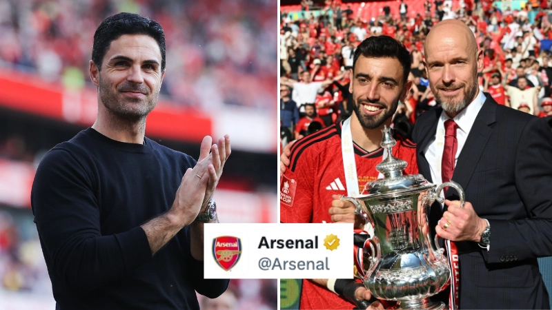 Fans blast 'shameless' Arsenal for what they did after Man United won the FA Cup
