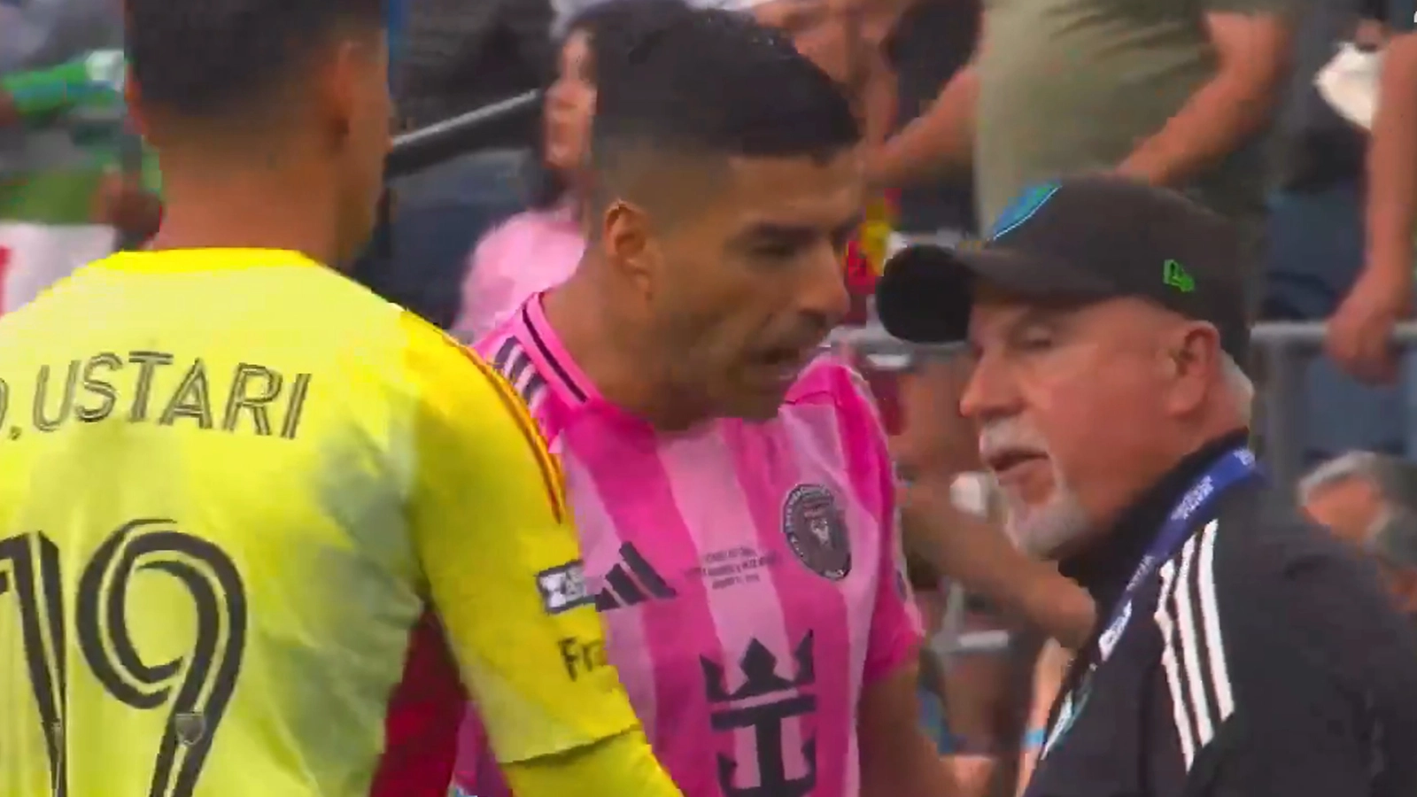 Luis Suarez facing huge ban as new footage of 'spitting' incident emerges