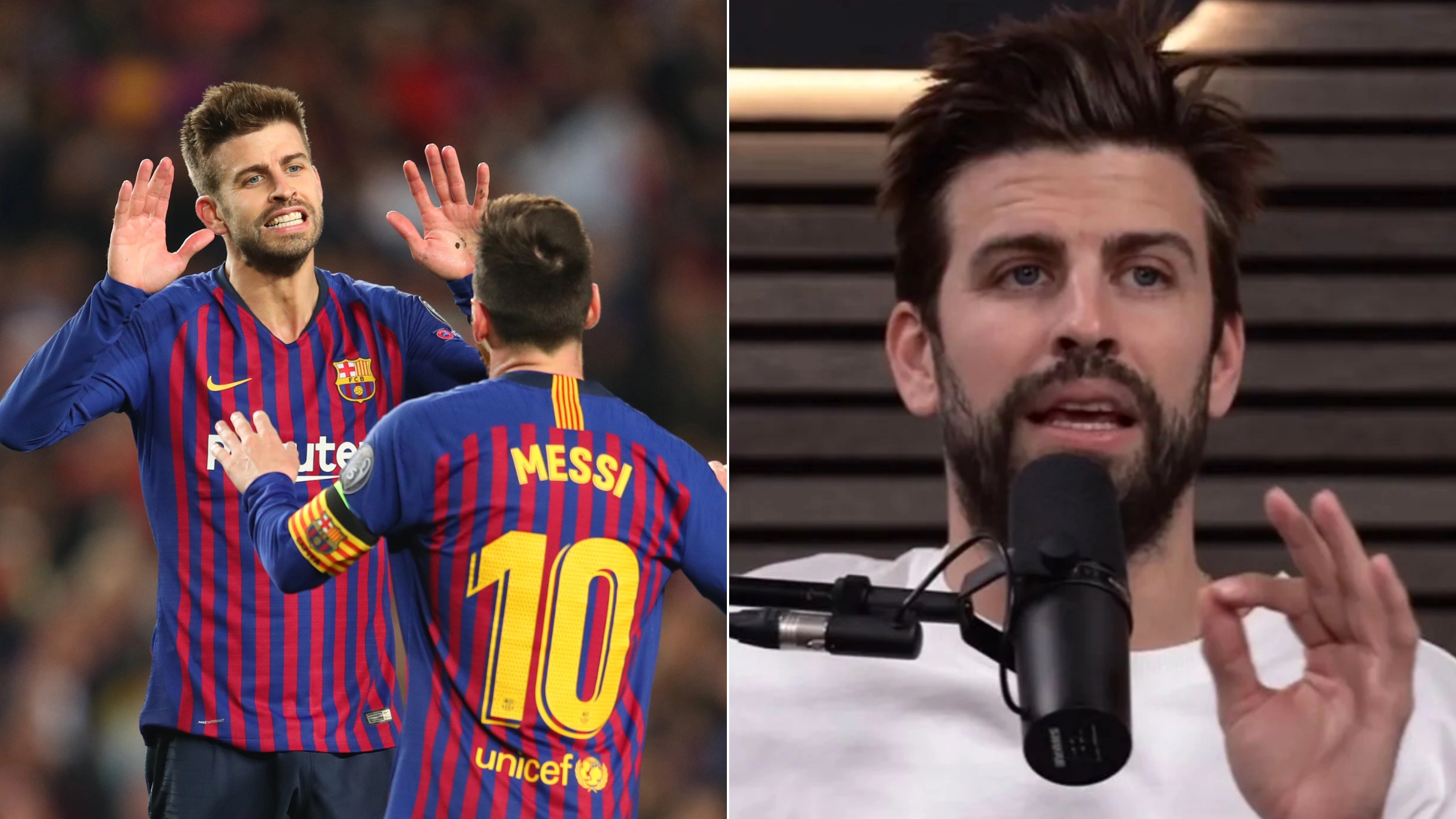 Gerard Pique named two Premier League legends in his dream seven-a-side team as Cristiano Ronaldo snubbed