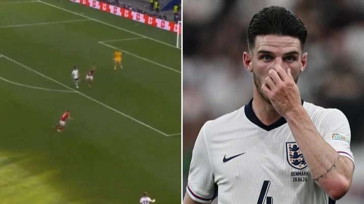 England fans not happy after seeing what Declan Rice did in the second half against Denmark