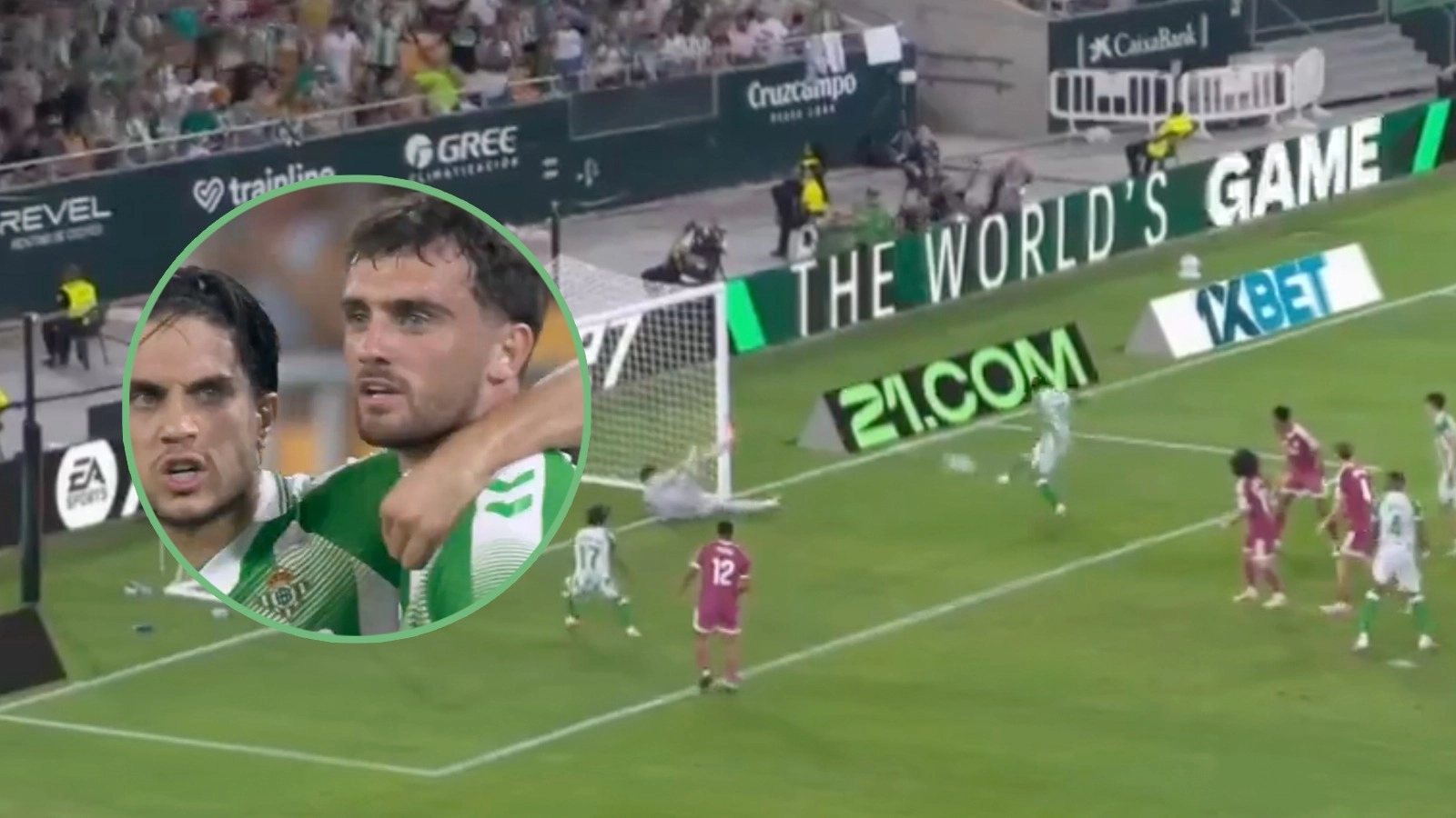Troy Parrott scores his first Real Betis goal to beat Real Madrid as match ends in chaos