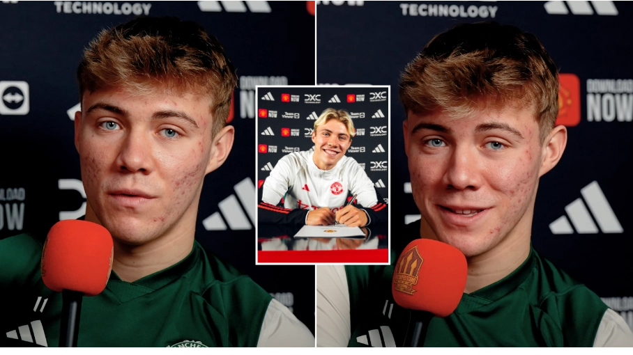 Rasmus Hojlund's awkward response when asked if Man Utd release clause exists
