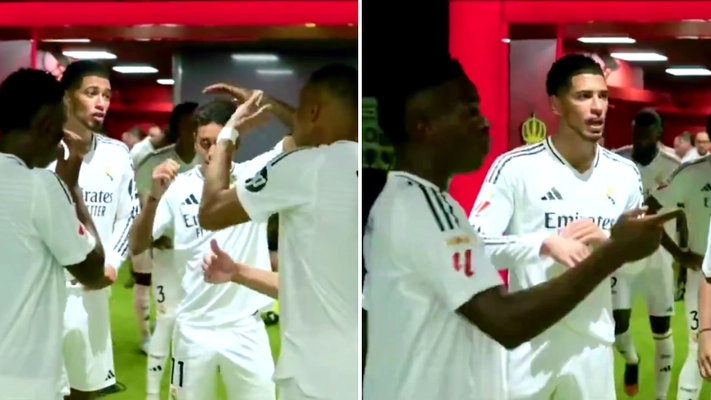 Jude Bellingham’s tunnel conversation with Kylian Mbappe, Vinicius Jr and Rodrygo has got people talking