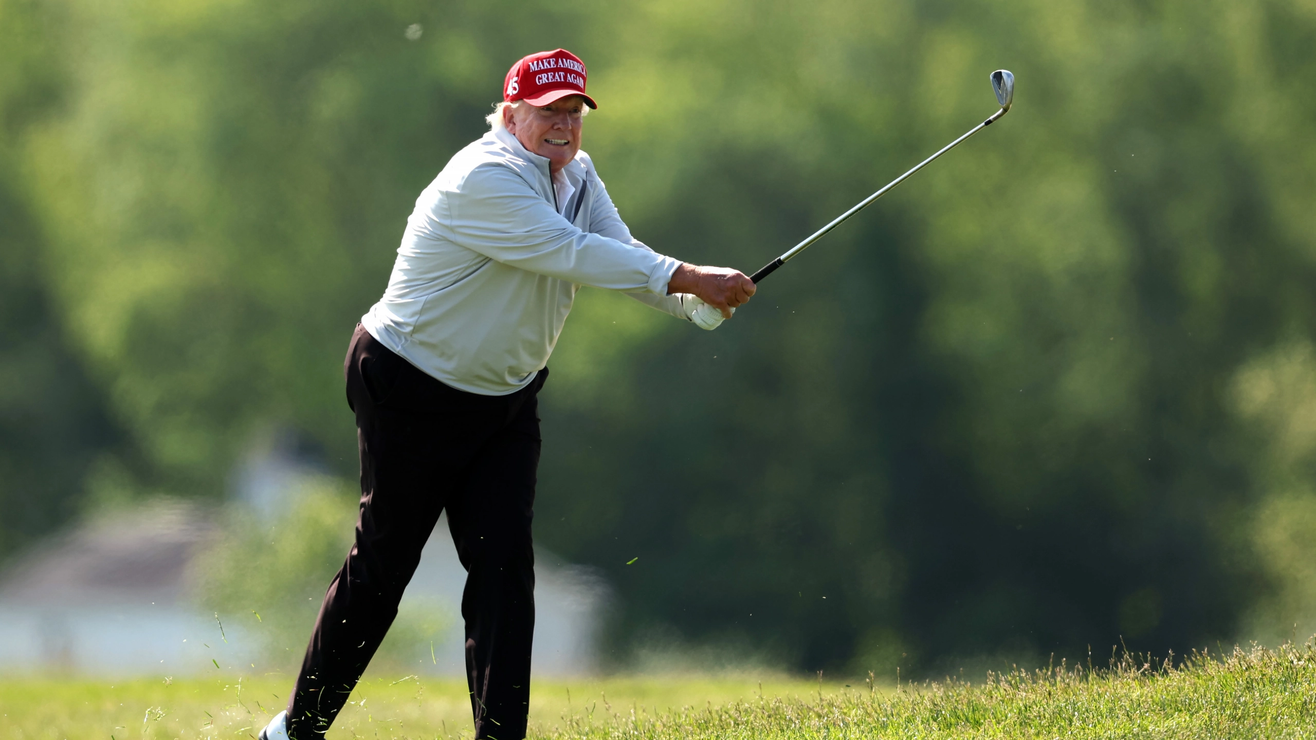 Donald Trump 'won' golf tournament despite missing half of it after 'bending rules'