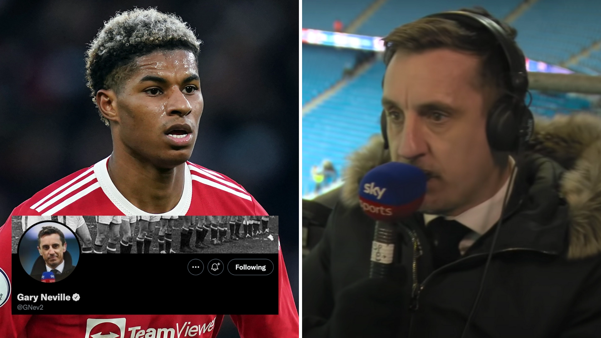 Gary Neville Breaks Down Marcus Rashford's Man United Situation Into Three Points, Rio Ferdinand Backs Him Up On One Of Them