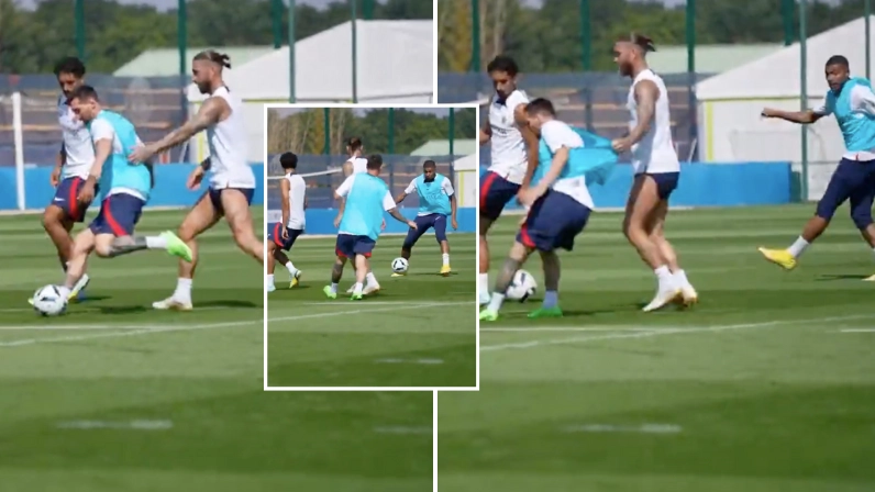 Fans think Lionel Messi must have eyes in the back of his head after inexplicable pass to Kylian Mbappe