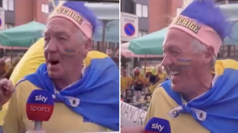 Scottish Bloke Interviewed As Sweden Fan Live On Sky Sports Before England Euro 2022 Semi-Final
