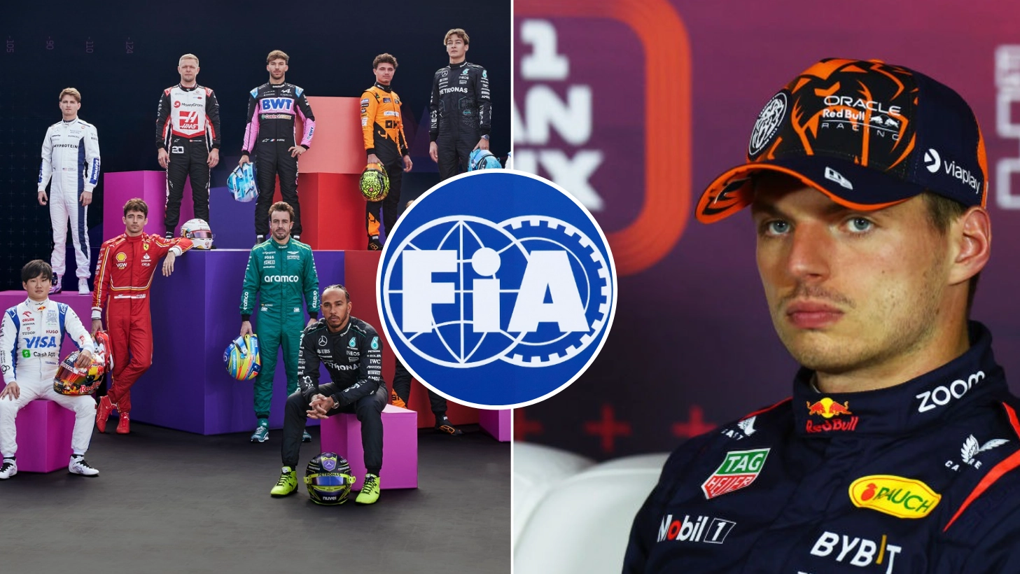 All 20 F1 drivers unite to release statement slamming the FIA after Max Verstappen handed penalty