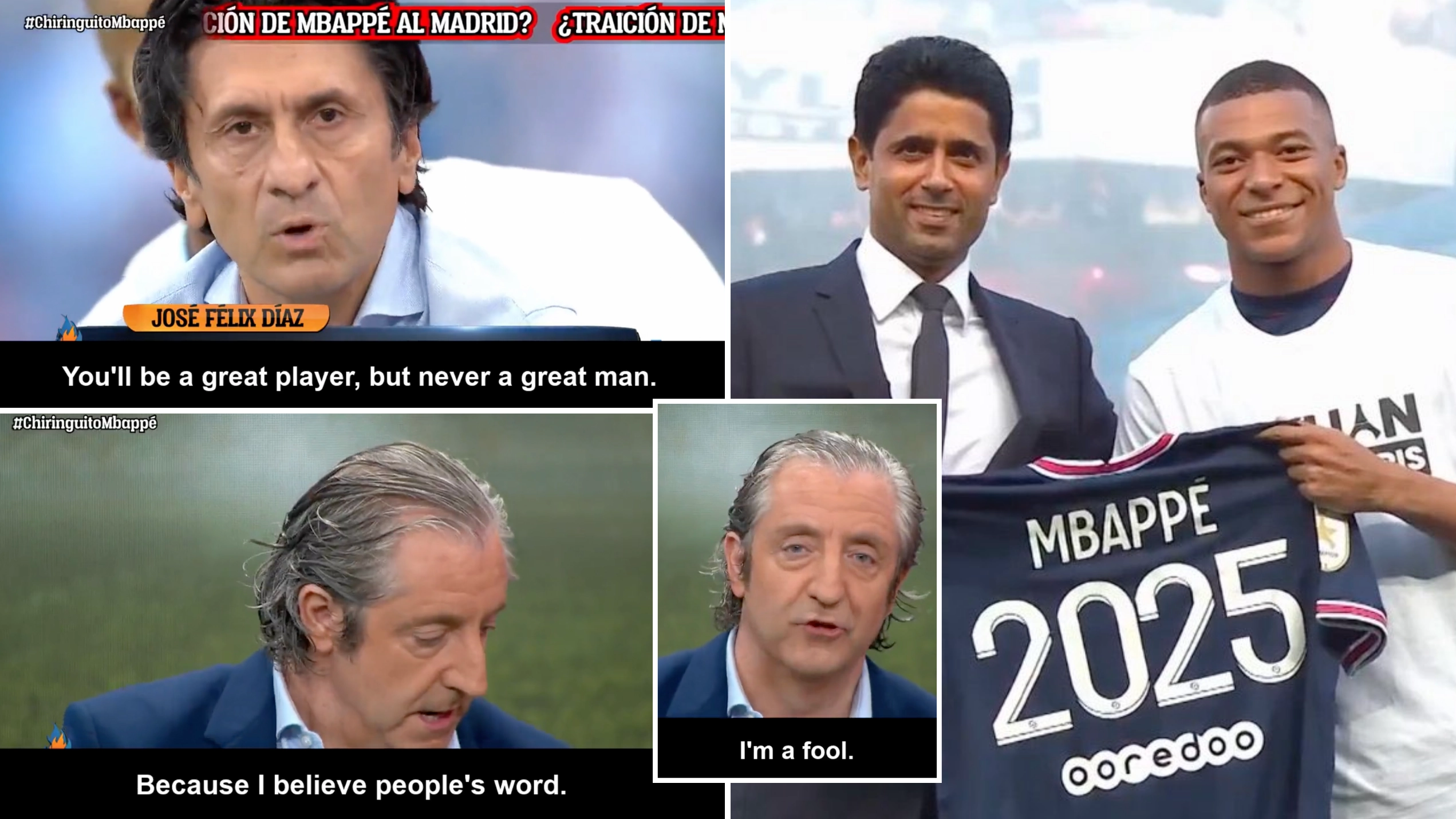 El Chiringuito Produced Their Most Dramatic Episode Yet After Hearing Kylian Mbappe Turned Down Real Madrid