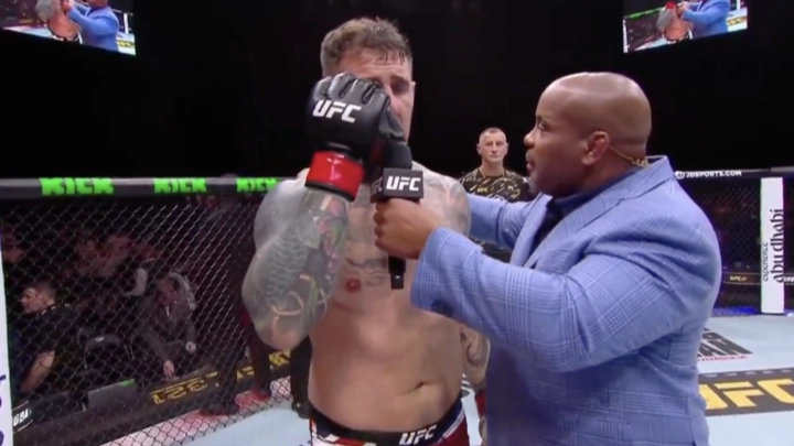 Tom Aspinall Responds to Boos with X-rated rant after Ciryl Gane Eye-Poke at UFC 321