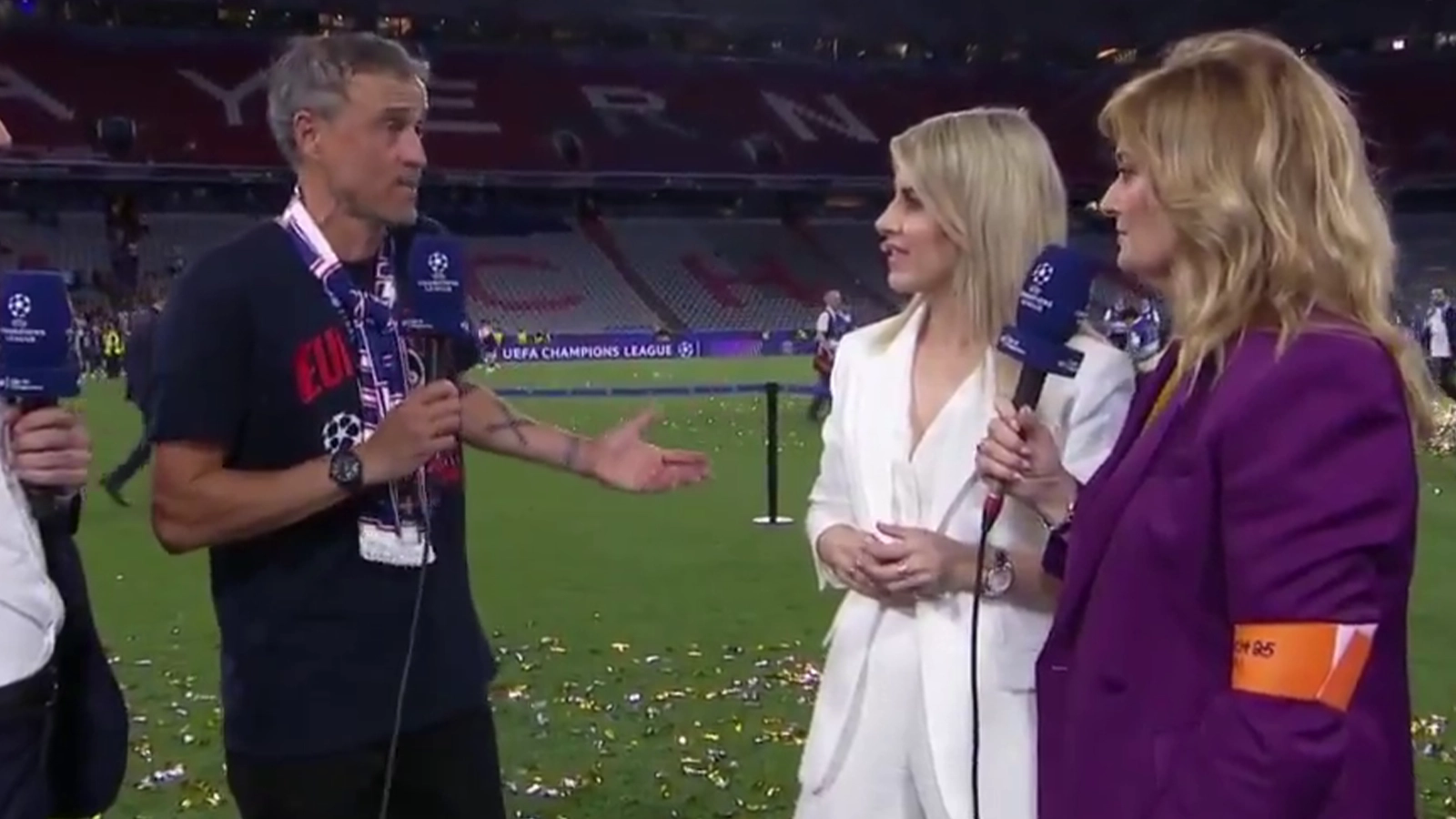 Luis Enrique slammed by female TV presenter over his on-air behaviour towards her at Champions League final