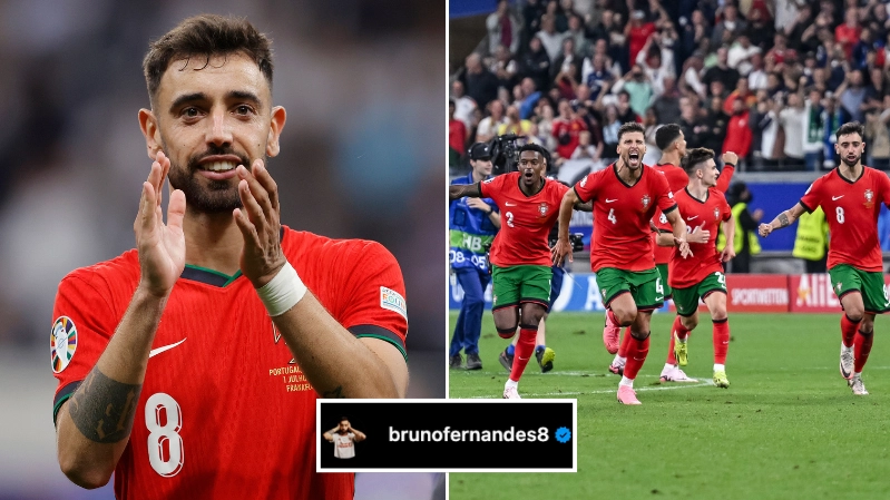Bruno Fernandes given the 'Penandes' nickname by Portugal teammate after scoring against Slovenia
