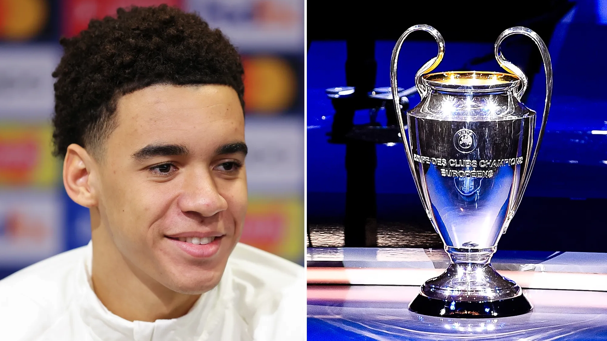 Jamal Musiala names the three clubs who could beat Bayern Munich to win the Champions League
