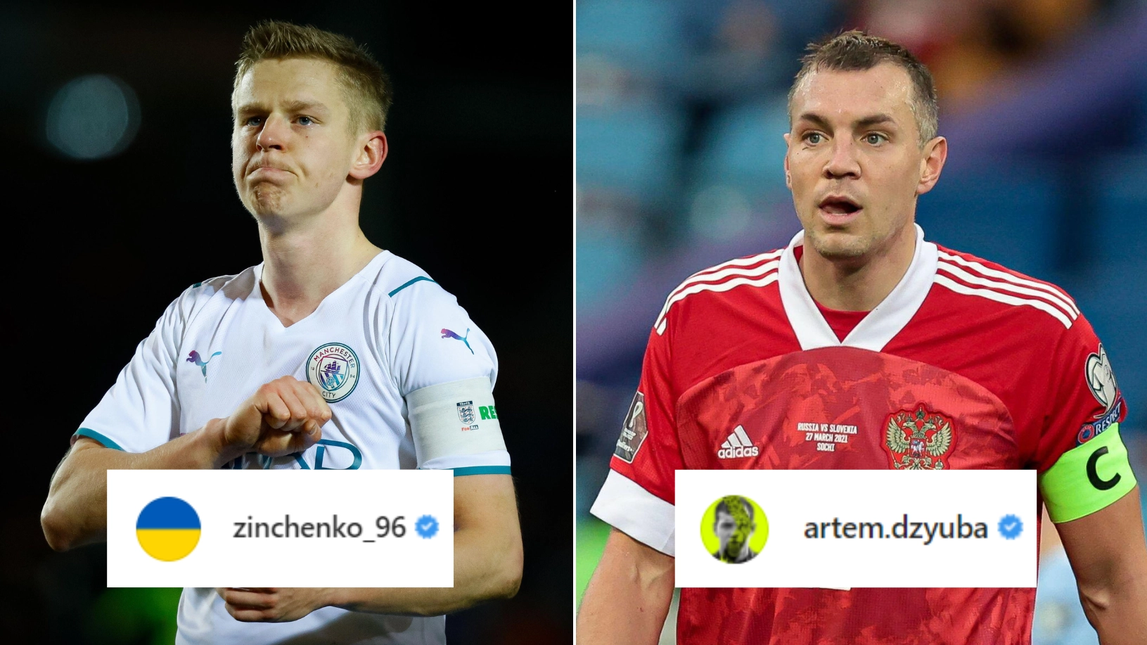 Oleksandr Zinchenko Hits Back At Russia Captain Artem Dzyuba's Post Over Invasion Of Ukraine