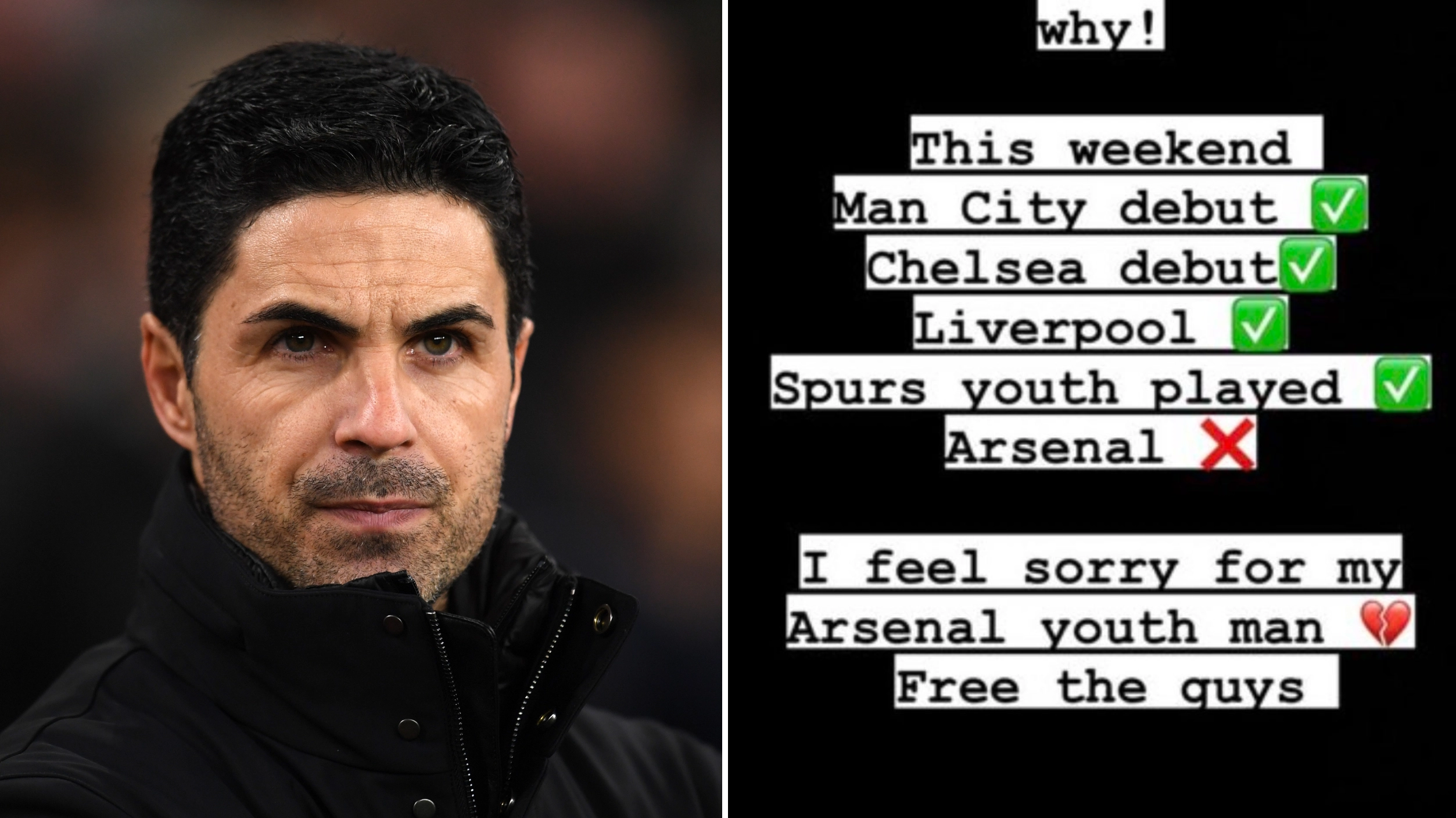 Mikel Arteta slammed by ex-Arsenal youngster's brother for failing their youth players