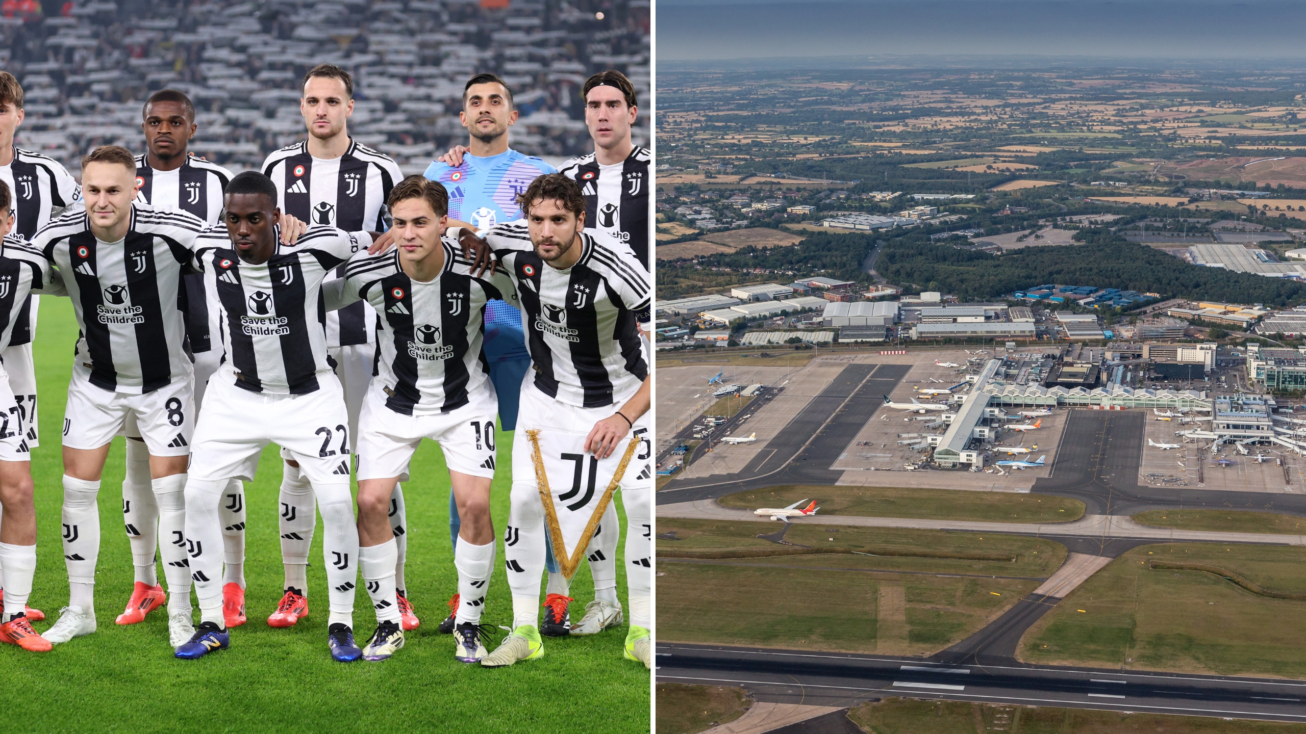 Juventus suffer delay ahead of Aston Villa game after player got 'stuck at airport for over an hour' in chaotic scenes