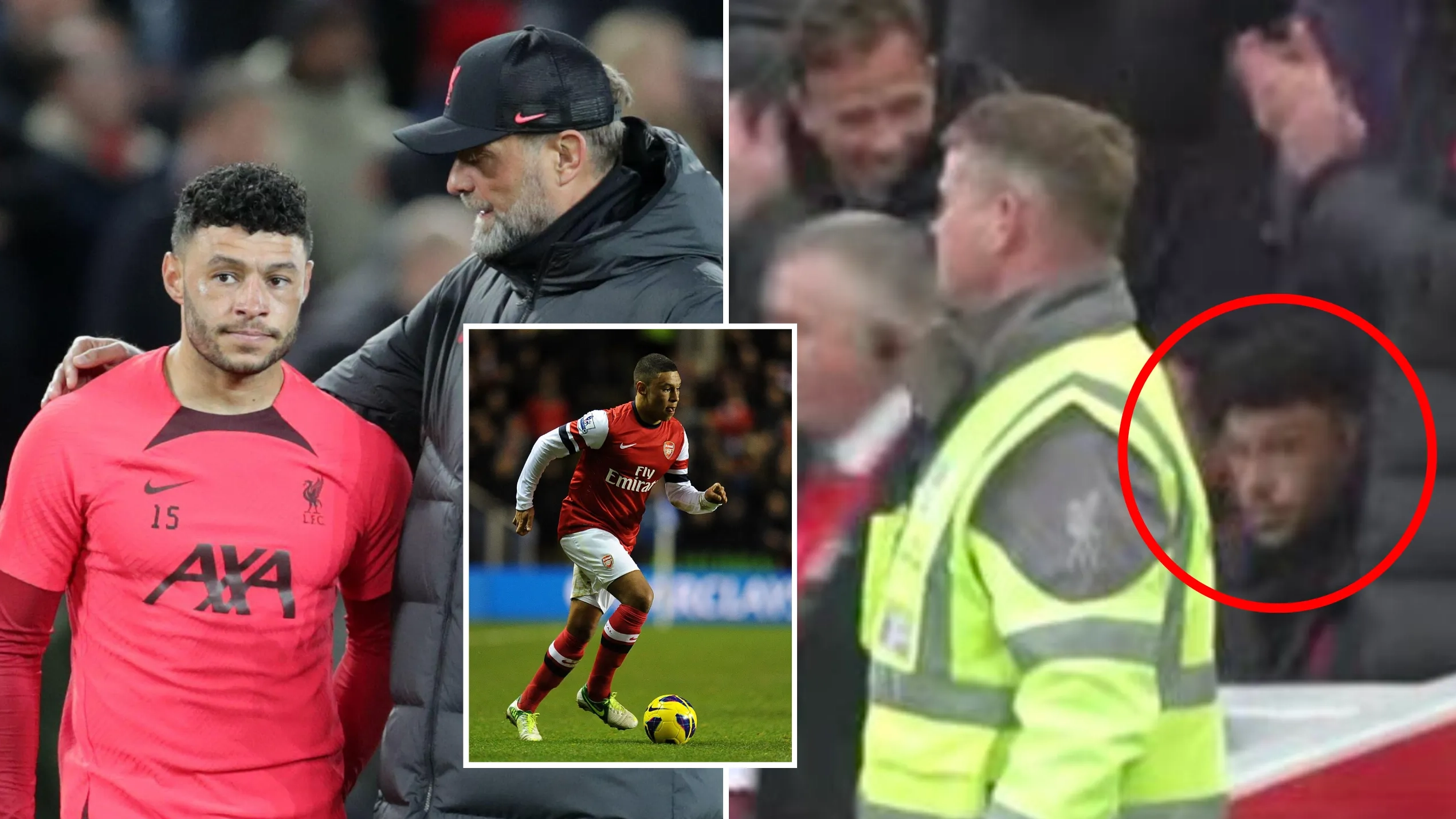 Bench cam footage of Alex Oxlade-Chamberlain's reaction to late Liverpool goal speaks volumes