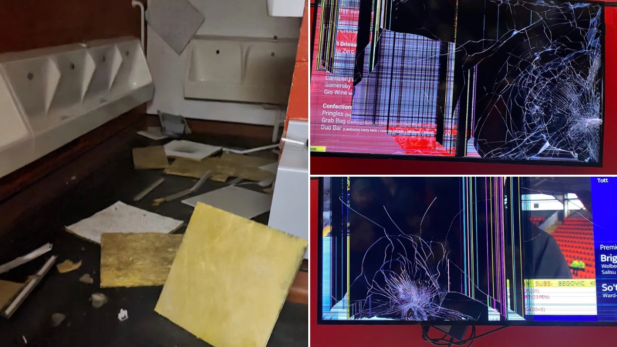 Everton Fans Smash Up Anfield After Merseyside Derby Defeat To Liverpool