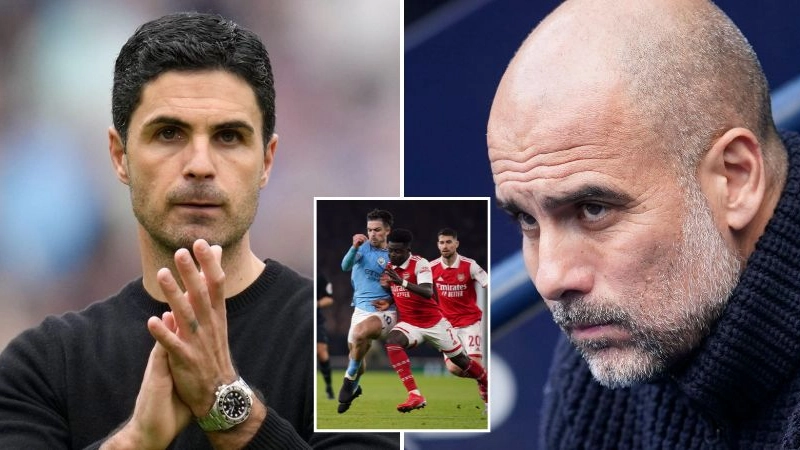 When do Man City play their two games in hand over Arsenal?